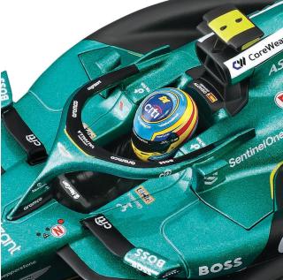 Aston Martin AMR25 F1 2025 #14 Fernando Alonso mit Hardcase Burago 1:24